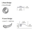 Sargent 2860-7G05 LP 26D Entrance or Office Cylindrical Lever Lock, Accepts Large Format IC Core (LFIC), Satin Chrome Finish