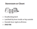 Sargent 28LC-7G04 LB Storeroom or Closet Cylindrical Lever Lock, Conventional Less Cylinder