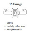 Sargent 28-65U15 KL Passage Cylindrical Lever Lock
