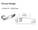 Sargent 2870-65G04 KB Storeroom or Closet Cylindrical Lever Lock, Accepts Small Format IC Core (SFIC)