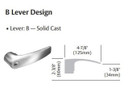 Sargent 28LC-65G04 KB Storeroom or Closet Cylindrical Lever Lock, Conventional Less Cylinder
