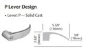 Sargent 28-65U15 KP Passage Cylindrical Lever Lock