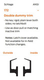 Schlage ALX172 RHO Grade 2 Double Dummy Lever Lock