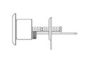 Schlage 20-022 C234 Rim Cylinder, C234 Keyway, Horizontal Tailpiece Cam