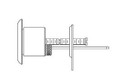 Schlage 20-022 C124 Rim Cylinder, C124 Keyway, Horizontal Tailpiece Cam