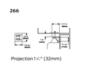 Von Duprin 266 Vertical Rod Top Strike, 33A/35A27 Standard Panic Strike