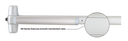 Von Duprin 9827EO Surface Vertical Rod Device, Exit Only, Smooth Case