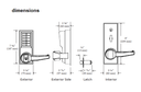 Kaba Simplex LR1011 Pushbutton Lock, RH & RHR Doors