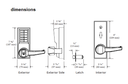 Kaba Simplex LL1021R Pushbutton Lock, W/ Key Override, Accepts Sargent LFIC, LH & LHR Doors