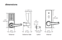 Kaba Simplex LR1041M Pushbutton Lock, W/ Passage And Key Override, Accepts Medeco LFIC, RH & RHR Doors