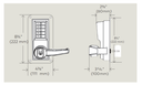 Kaba Simplex LLP1010 Pushbutton Exit Trim, LH/LHR Doors