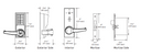 Kaba Simplex RR8146M Mortise Combination Lock, Accepts Medeco LFIC