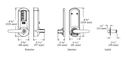 Kaba Simplex 5021RWL Pushbutton Lever Lock, Accepts Sargent LFIC