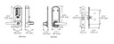 Kaba Simplex 5066MWL Pushbutton Mortise Lever Lock, Accepts Medeco LFIC