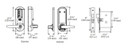 Kaba Simplex 5066XSWL Pushbutton Mortise Lever Lock, Schlage “C” Keyway