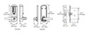 Kaba Simplex 5067BWL Pushbutton Mortise Lever Lock, Accepts Best SFIC