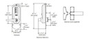 Kaba Simplex 5010RWL Pushbutton Exit Device Trim, Accepts Sargent LFIC