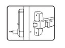 Kaba Simplex 5010SWL Pushbutton Exit Device Trim, Accepts Schlage LFIC