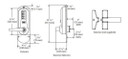 Kaba Simplex 5010XKWL Pushbutton Exit Device Trim, Kaba 90 Keyway
