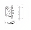 PHI M310 630 Mortise Lock Body, 10 Function, Satin Stainless Steel Finish