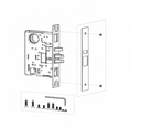 PHI EM303F FSE 630 Electrified Mortise Lock Body, 03 Function, Fire Rated, Fail Secure, Satin Stainless Steel Finish