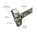 Falcon F-25-V EO Fire Rated Surface Vertical Rod Exit Device, Exit Only