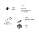 Falcon 25-C EO Concealed Vertical Rod Exit Device, Exit Only