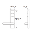 Falcon 510L-BE-Q Blank Escutcheon Trim, For 25 Series Exit Device