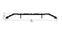 Pemko 171A-72 Saddle Threshold, 1/2" by 5" by 72", Mill Aluminum