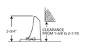 Ives FS43 Floor Dome Stop, 1-3/8" Height