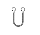 Detex AL-18 Surface Mount Door Loop, Aluminum