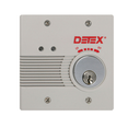Detex EAX-2500S W-CYL KA AC/DC External Powered Wall Mount Exit Alarm - Surface Mount w/ Cylinder