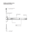 Corbin Russwin ED5400A 630 W048 Fire Rated Surface Vertical Rod Exit Device, Satin Stainless Steel Finish