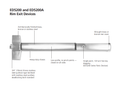 Corbin Russwin ED5200 630 M92 Rim Exit Device w/ Touchbar Monitoring