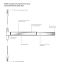 Corbin Russwin ED4800 630 MELR Narrow Stile Concealed Vertical Rod Exit Device  w/ Motor Latch Retraction