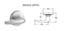Schlage ND10S ATH Heavy Duty Passage Lever Lock, Athens  Style