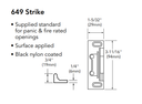 Sargent 55-8810 Rim Exit Device w/ Request to Exit Switch, Exit Only