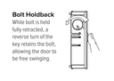 Adams Rite 4900 Heavy Duty Deadlatch, Standard Faceplate