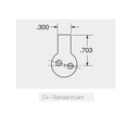 BEST 1E74-C4RP3 7-pin Mortise Cylinder, SFIC Housing, 1-1/4" w/ C4 Cam