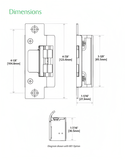 HES 8000C-LBM Concealed Electric Strike Complete for Cylindrical Locksets w/ Latchbolt Monitor