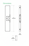 HES 9400-LBSM Slim-line, Surface Mounted Electric Strike w/ Latchbolt Strike Monitor