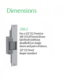 HES Folger Adam 310-2 F Electric Strike - For 1/2" or 5/8" Throw Latchbolt, Fail Safe