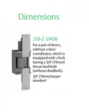 HES Folger Adam 310-2 3/4OB F Electric Strike - For 1/2" or 5/8" Throw Latchbolt, Fail Safe