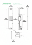 HES Folger Adam 310-4 F Fail Safe Rim Panic Device Electric Strike - For up to 3/4" Pullman style latchbolts