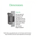 HES Folger Adam 732-75 Electric Strike - For use with 1/2", 5/8" or 3/4" throw latchbolts in wood applications