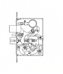 Schlage L283-310 Mortise Lock Case, L9458 Classroom Security w/ Deadbolt and Aux Latch