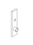 Schlage 09-551 07L Outside Lever and Emergency Turn Escutcheon Assembly, 07 Lever, L Escutcheon