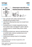 Schlage L9070B 02A Classroom Mortise Lock, Accepts Small Format IC Core (SFIC)
