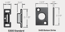 PHI Precision 2205CD Cylinder Dogging Surface Vertical Rod Exit Device, Key Locks/Unlocks Thumbpiece Prep (No Trim)