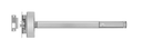 PHI Precision 2302CD Cylinder Dogging Mortise Exit Device, Dummy Trim Prep